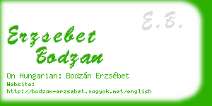 erzsebet bodzan business card