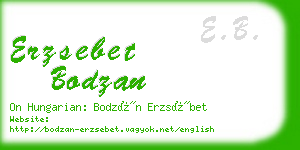 erzsebet bodzan business card